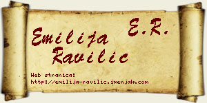 Emilija Ravilić vizit kartica